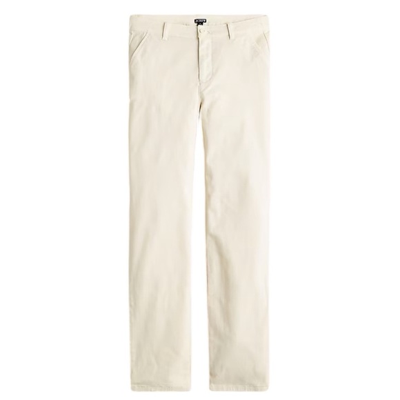 NEW J. CREW Kate Straight-Leg Pant Chino in Chino Fabric Natural (Cream) Size 10 - Picture 1 of 3